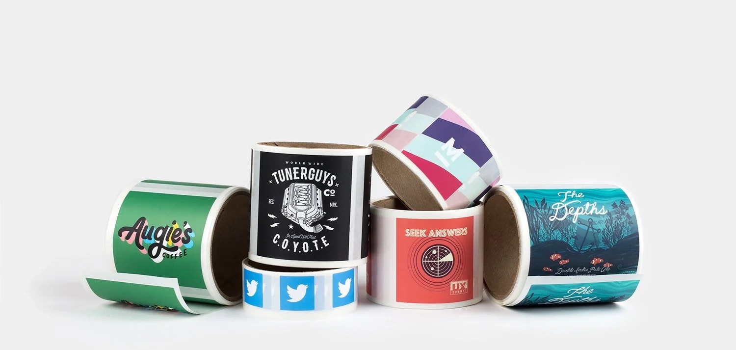 Custom printed roll labels